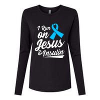 Funny Diabetes Awareness T1D T2D Diabetic Pancreas Womens Cotton Relaxed Long Sleeve T-Shirt