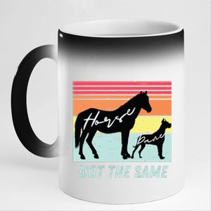 Funny Dog And Horse Lovers Great Dane Not The Same Humorous 11oz Black Color Changing Mug