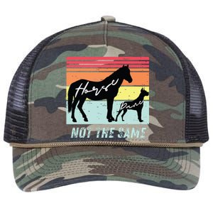 Funny Dog And Horse Lovers Great Dane Not The Same Humorous Retro Rope Trucker Hat Cap