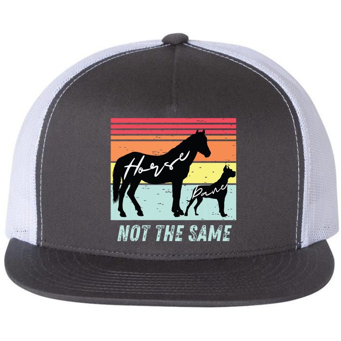 Funny Dog And Horse Lovers Great Dane Not The Same Humorous Flat Bill Trucker Hat