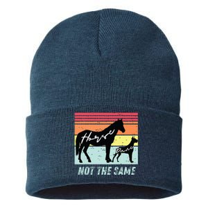 Funny Dog And Horse Lovers Great Dane Not The Same Humorous Sustainable Knit Beanie