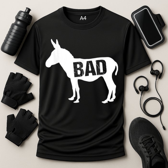 Funny Donkey Animal Lover Badass Ass Farm Mule Cooling Performance Crew T-Shirt