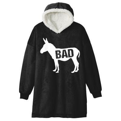 Funny Donkey Animal Lover Badass Ass Farm Mule Hooded Wearable Blanket