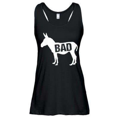 Funny Donkey Animal Lover Badass Ass Farm Mule Ladies Essential Flowy Tank