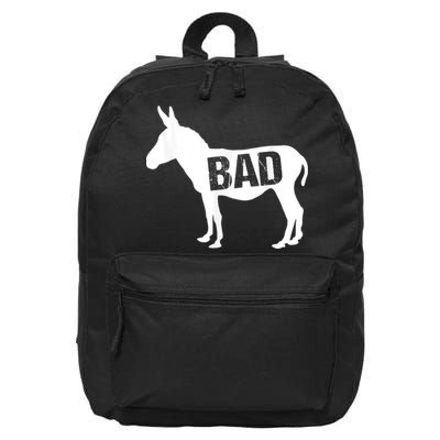 Funny Donkey Animal Lover Badass Ass Farm Mule 16 in Basic Backpack