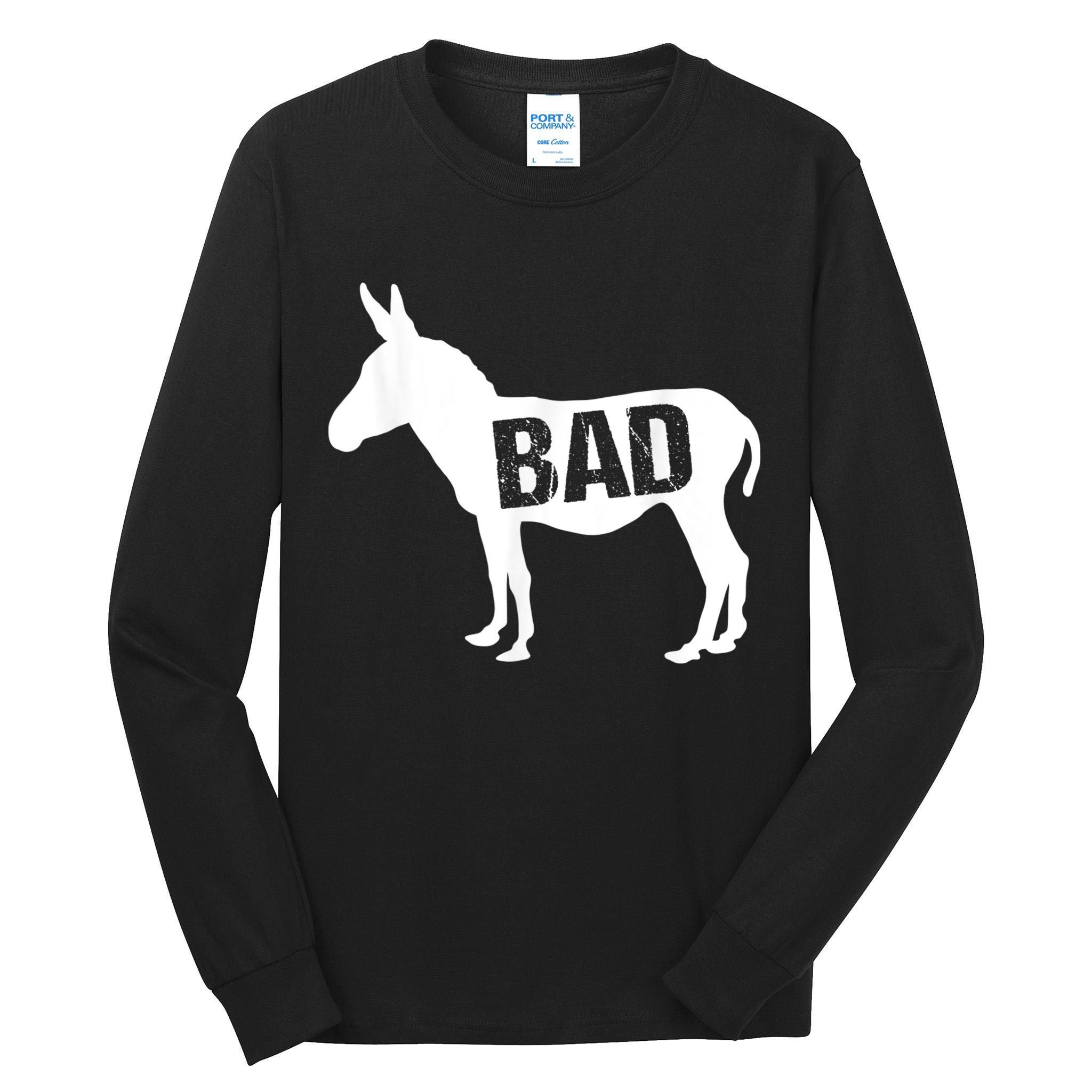 Funny Donkey Animal Lover Badass Ass Farm Mule Tall Long Sleeve T-Shirt