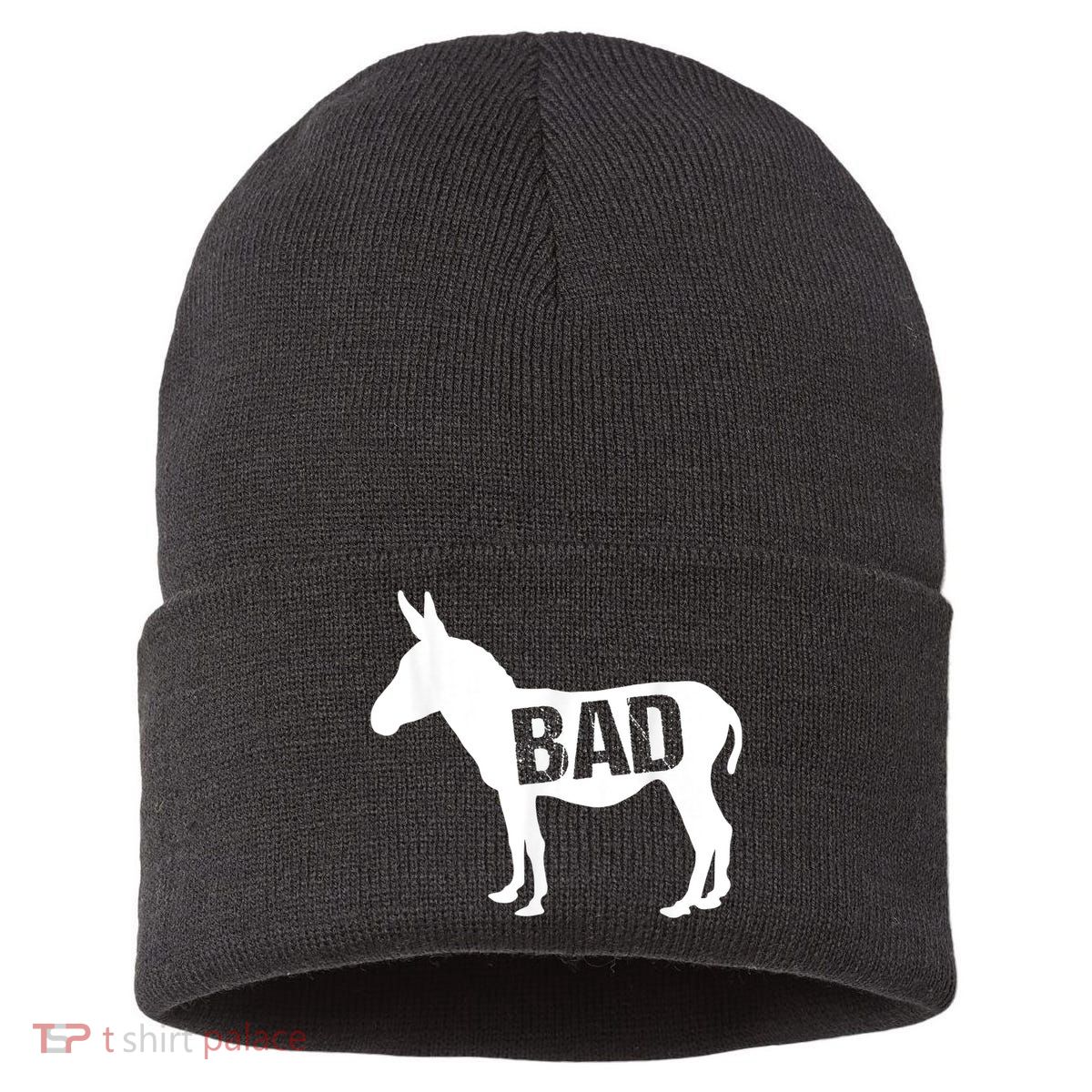 Funny Donkey Animal Lover Badass Ass Farm Mule Sustainable Knit Beanie