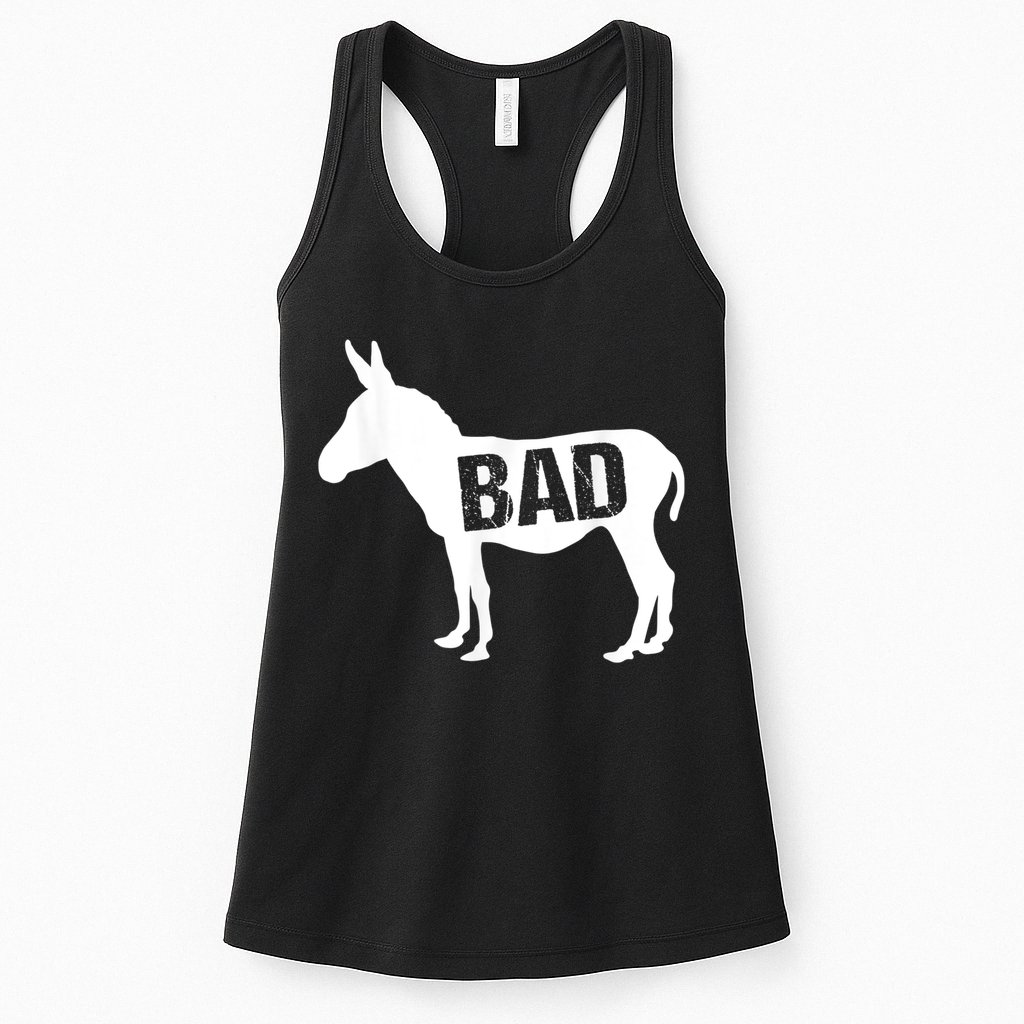 Funny Donkey Animal Lover Badass Ass Farm Mule Womens Tank Top