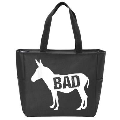 Funny Donkey Animal Lover Badass Ass Farm Mule Zip Tote Bag