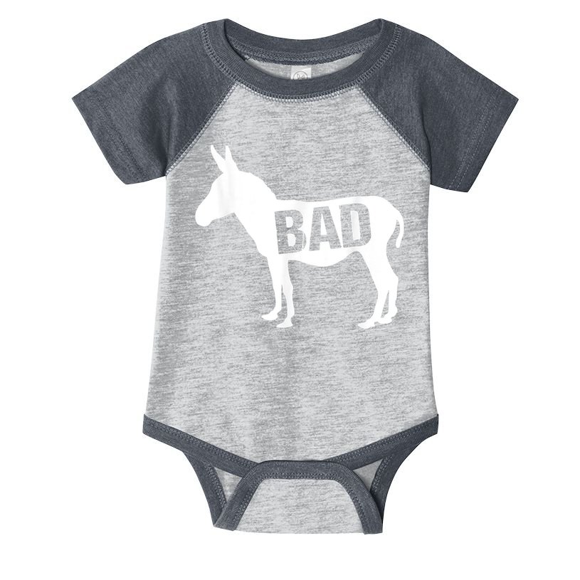 Funny Donkey Animal Lover Badass Ass Farm Mule Infant Baby Jersey Bodysuit