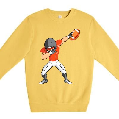 Footballer Dabbing American Football Funny Dab Gift Premium Crewneck Sweatshirt