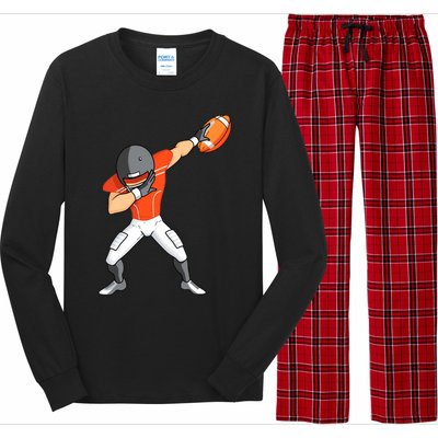 Footballer Dabbing American Football Funny Dab Gift Long Sleeve Pajama Set