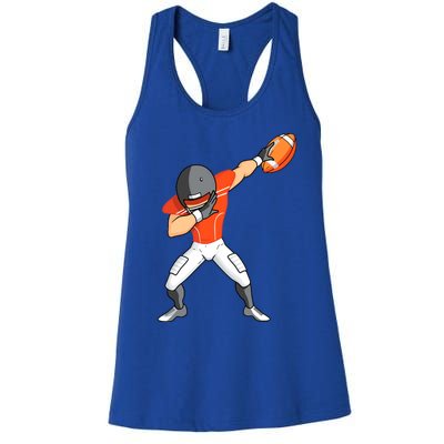 Footballer Dabbing American Football Funny Dab Gift Women's Racerback Tank