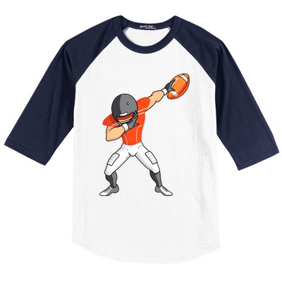 Footballer Dabbing American Football Funny Dab Gift Baseball Sleeve Shirt