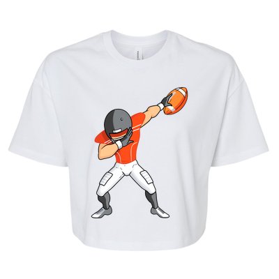 Footballer Dabbing American Football Funny Dab Gift Bella+Canvas Jersey Crop Tee