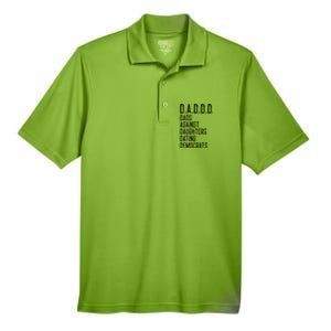 Funny D A D D D Dads Against Daughters Dating Democrats Great Gift Men's Origin Performance Pique Polo