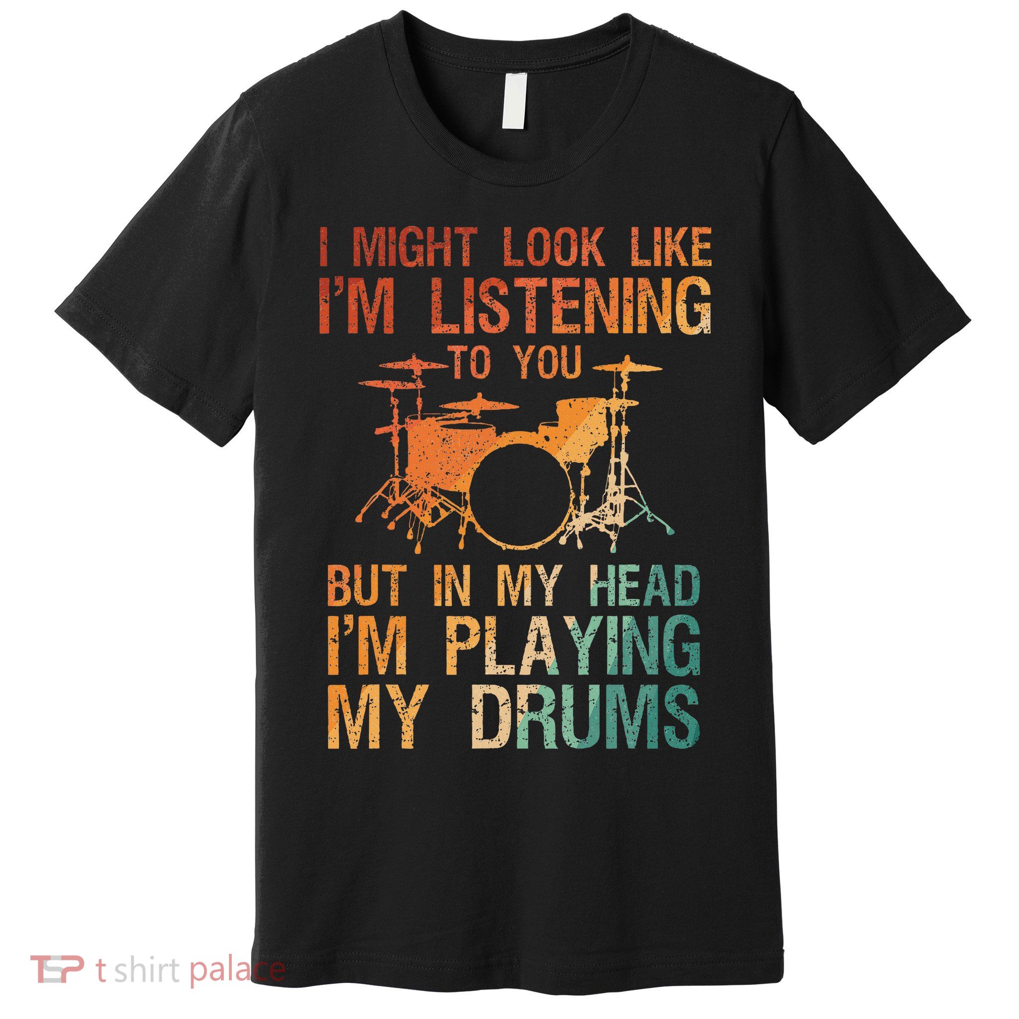 Funny Drummer Art For Drum Player Percussion Lover Premium T-Shirt