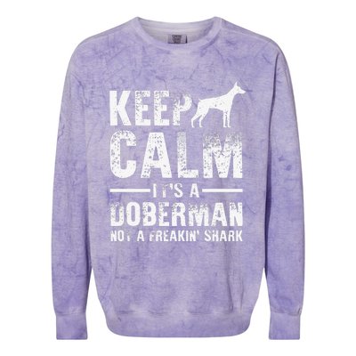 Funny Doberman Art Women Doberman Pinscher Dog Walker Colorblast Crewneck Sweatshirt