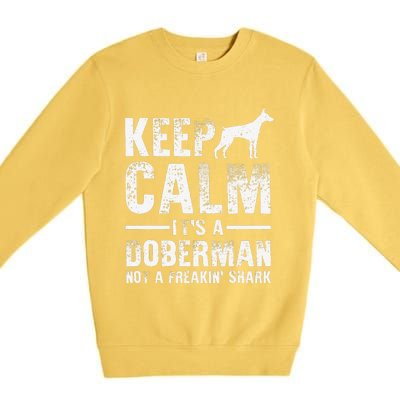 Funny Doberman Art Women Doberman Pinscher Dog Walker Premium Crewneck Sweatshirt