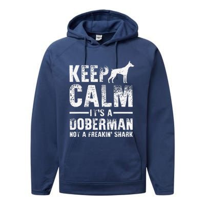 Funny Doberman Art Women Doberman Pinscher Dog Walker Performance Fleece Hoodie