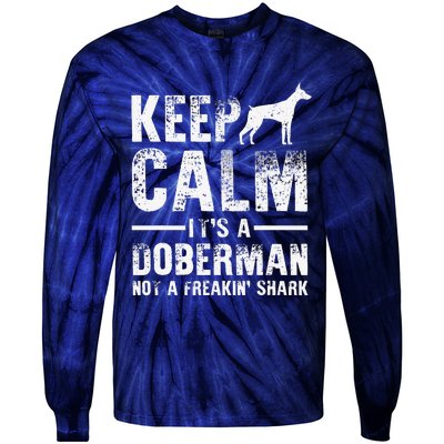 Funny Doberman Art Women Doberman Pinscher Dog Walker Tie-Dye Long Sleeve Shirt