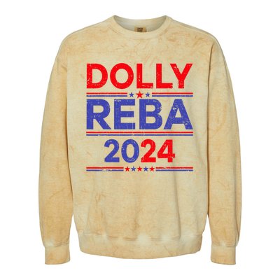 Funny Dolly And Reba 2024 Design Colorblast Crewneck Sweatshirt