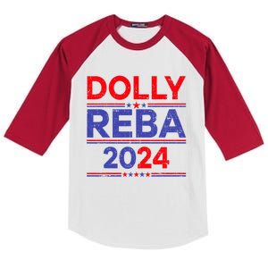 Funny Dolly And Reba 2024 Design Kids Colorblock Raglan Jersey