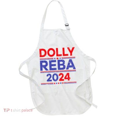 Funny Dolly And Reba 2024 Design Full-Length Apron With Pockets