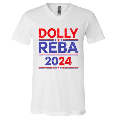 Funny Dolly And Reba 2024 Design V-Neck T-Shirt