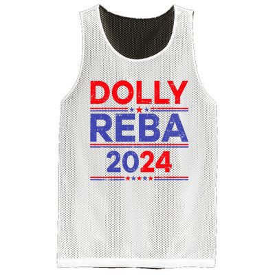 Funny Dolly And Reba 2024 Design Mesh Reversible Basketball Jersey Tank