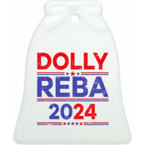 Funny Dolly And Reba 2024 Design Ceramic Bell Ornament