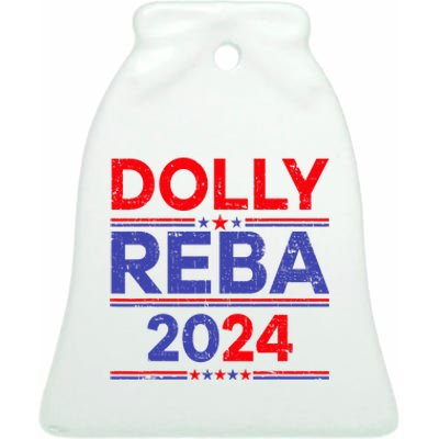 Funny Dolly And Reba 2024 Design Ceramic Bell Ornament