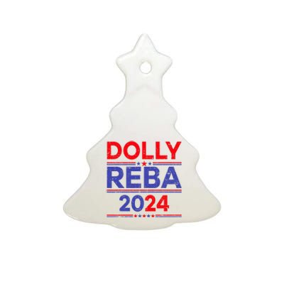 Funny Dolly And Reba 2024 Design Ceramic Tree Ornament