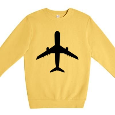 Fathers Day Aviation Airplane World Travel Flying Pilot Great Gift Premium Crewneck Sweatshirt