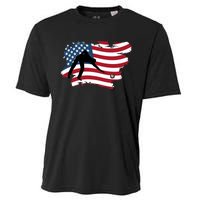 Father's Day American Flag Snooker Billiards Lover Retro Gift For Dad Cooling Performance Crew T-Shirt