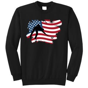 Father's Day American Flag Snooker Billiards Lover Retro Gift For Dad Sweatshirt