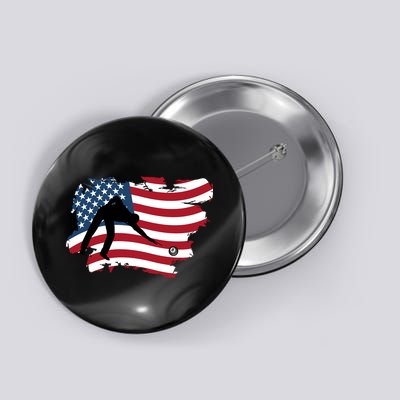 Father's Day American Flag Snooker Billiards Lover Retro Gift For Dad Button