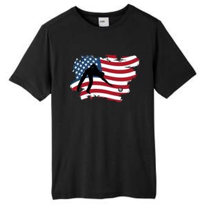 Father's Day American Flag Snooker Billiards Lover Retro Gift For Dad Tall Fusion ChromaSoft Performance T-Shirt