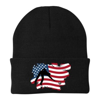 Father's Day American Flag Snooker Billiards Lover Retro Gift For Dad Beanie