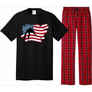 Father's Day American Flag Snooker Billiards Lover Retro Gift For Dad Pajama Set