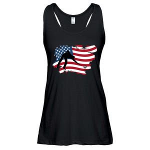 Father's Day American Flag Snooker Billiards Lover Retro Gift For Dad Ladies Essential Flowy Tank