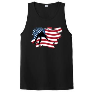 Father's Day American Flag Snooker Billiards Lover Retro Gift For Dad PosiCharge Competitor Tank