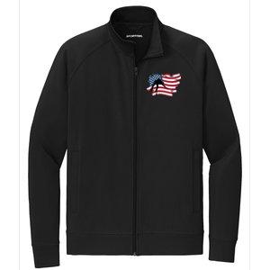 Father's Day American Flag Snooker Billiards Lover Retro Gift For Dad Stretch Full-Zip Cadet Jacket