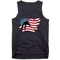 Father's Day American Flag Snooker Billiards Lover Retro Gift For Dad Tank Top