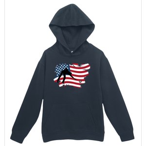 Father's Day American Flag Snooker Billiards Lover Retro Gift For Dad Urban Pullover Hoodie