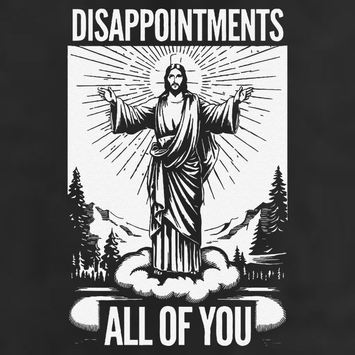 Funny Disappointments All Of You Jesus Christian Religion 7 Panel Mesh Trucker Snapback Hat
