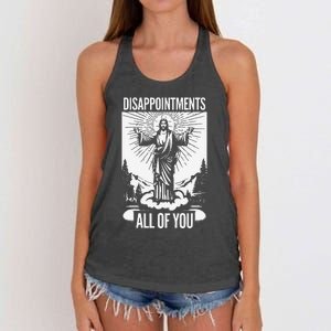 Funny Disappointments All Of You Jesus Christian Religion Women's Knotted Racerback Tank