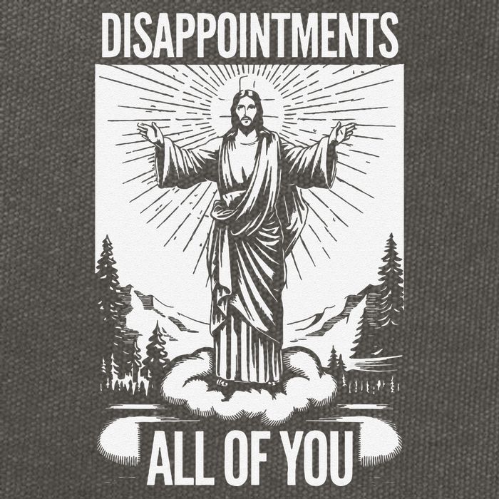 Funny Disappointments All Of You Jesus Christian Religion Cotton Canvas Backpack