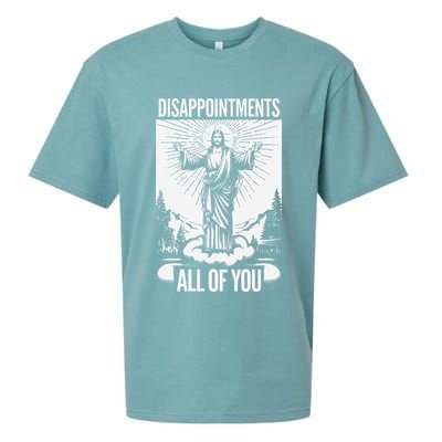 Funny Disappointments All Of You Jesus Christian Religion Sueded Cloud Jersey T-Shirt