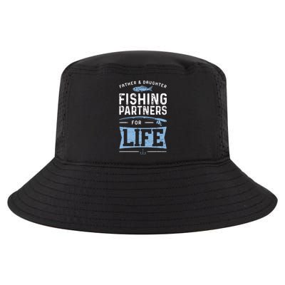 Fisherman Dad And Daughter Fishing Partners For Life Cool Comfort Performance Bucket Hat